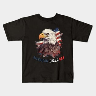 american eagle, 1776, 4th of july Kids T-Shirt